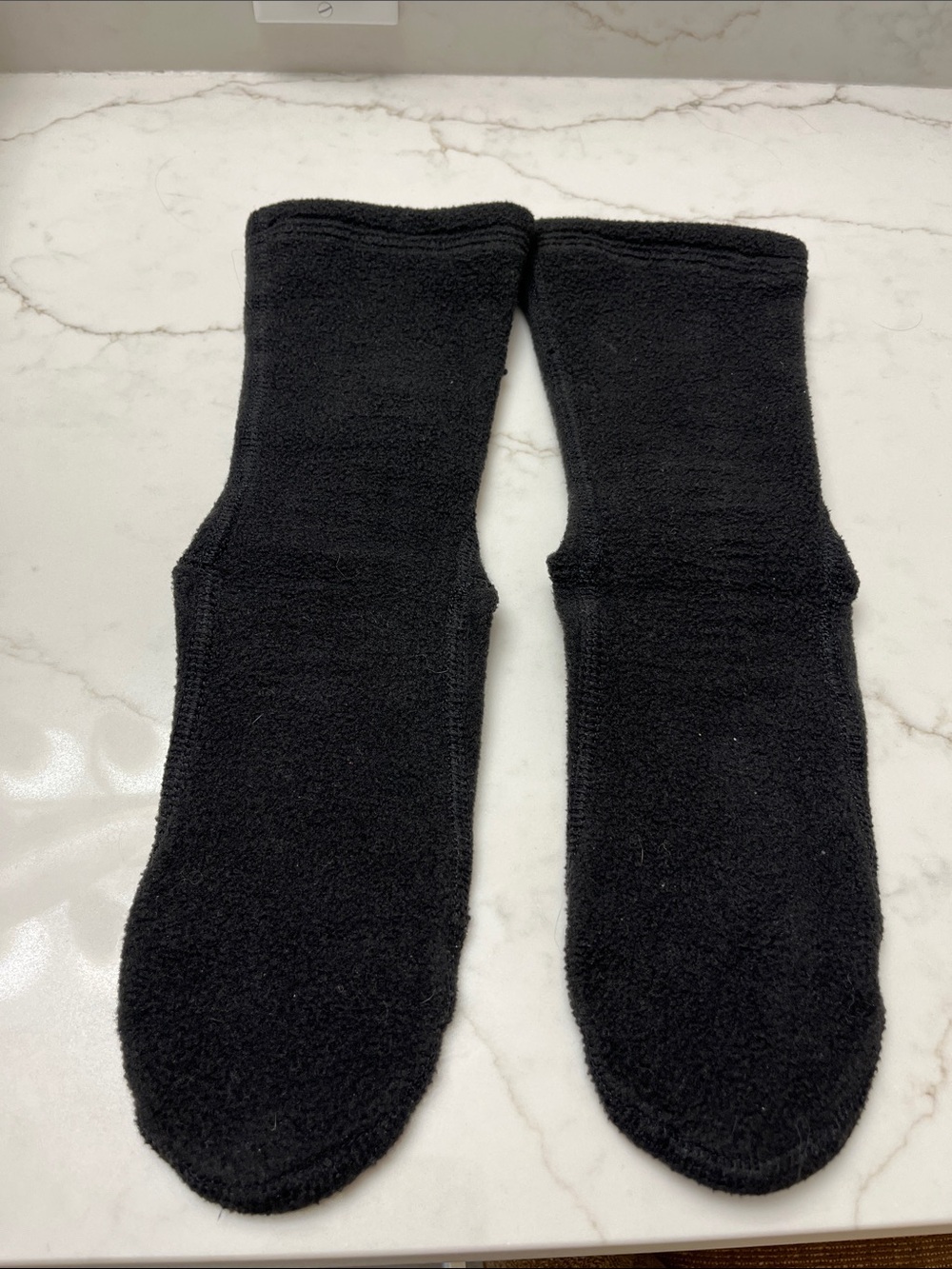 Lands' End  Fleece Black Boot Welly Socks